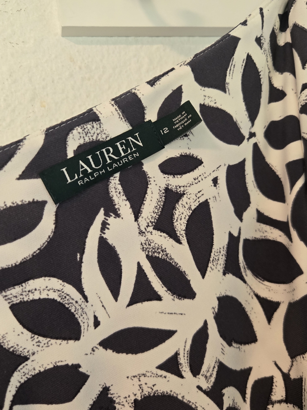 Lauren Ralph Lauren Black & White Floral Print Blouse